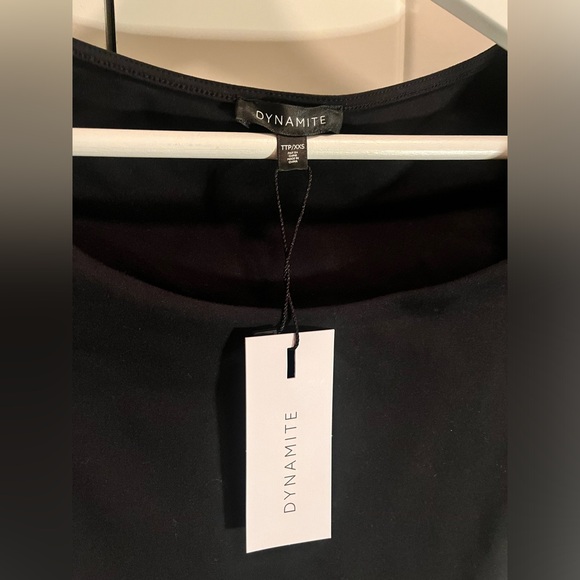 NWT Dynamite Black Jules Bodysuit in Size XXS - Picture 2 of 5